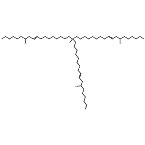 Tris(12-hydroxyoctadec-9-enyl)-methylazanium结构式