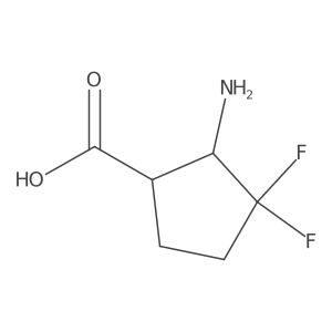 (1S,2S)-2-Amino-3,3-difluorocyclopentanecarboxylic acid Structure