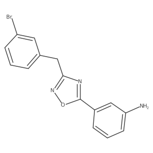 3-[3-[(3-Bromophenyl)methyl]-1,2,4-oxadiazol-5-yl]benzenamine Structure