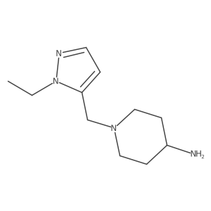 1-[(1-ethyl-1H-pyrazol-5-yl)methyl]piperidin-4-amine结构式