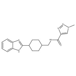 N-((4-(1H-benzo[d]imidazol-2-yl)cyclohexyl)methyl)-1-methyl-1H-1,2,3-triazole-4-carboxamide Structure