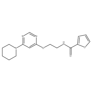 N-(2-((6-(piperidin-1-yl)pyrimidin-4-yl)oxy)ethyl)furan-2-carboxamide结构式