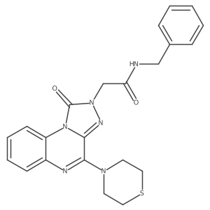 N-benzyl-2-(1-oxo-4-thiomorpholino-[1,2,4]triazolo[4,3-a]quinoxalin-2(1H)-yl)acetamide Structure