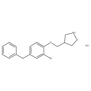3-((4-Benzyl-2-bromophenoxy)methyl)pyrrolidine hydrochloride Structure