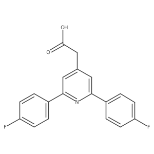 2,6-Bis(4-fluorophenyl)-4-pyridineacetic acid结构式