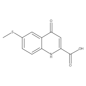 6-Methylthio-4-oxo-1,4-dihydroquinoline-2-carboxylic acid Structure