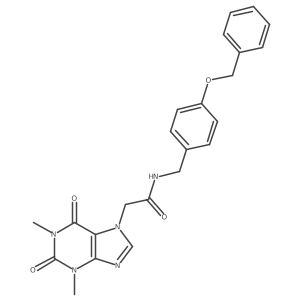 1,2,3,6-Tetrahydro-1,3-dimethyl-2,6-dioxo-N-[[4-(phenylmethoxy)phenyl]methyl]-7H-purine-7-acetamide Structure