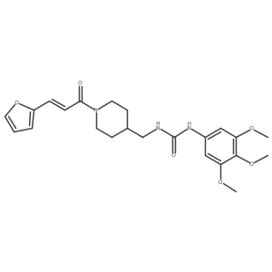 (E)-1-((1-(3-(furan-2-yl)acryloyl)piperidin-4-yl)methyl)-3-(3,4,5-trimethoxyphenyl)urea Structure