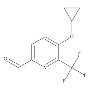 5-Cyclopropoxy-6-(trifluoromethyl)picolinaldehyde结构式