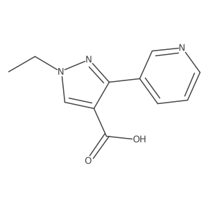 1-ethyl-3-(pyridin-3-yl)-1H-pyrazole-4-carboxylic acid结构式