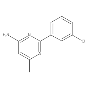 2-(3-Chlorophenyl)-6-methylpyrimidin-4-amine结构式