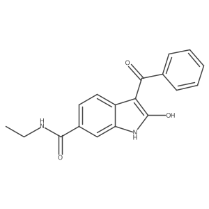 (Z)-N-Ethyl-3-(hydroxy(phenyl)methylene)-2-oxoindoline-6-carboxamide结构式