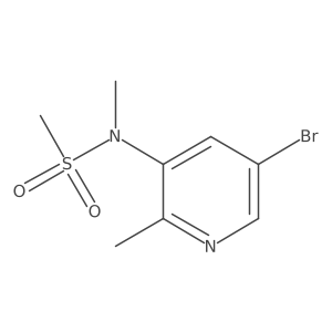 N-(5-bromo-2-methylpyridin-3-yl)-N-methylmethanesulfonamide结构式