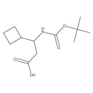 (R)-3-Tert-butoxycarbonylamino-3-cyclobutyl-propionic acid Structure