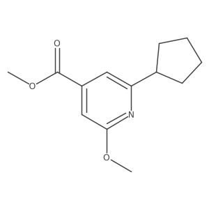 2-Cyclopentyl-6-methoxy-isonicotinic acid methyl ester结构式