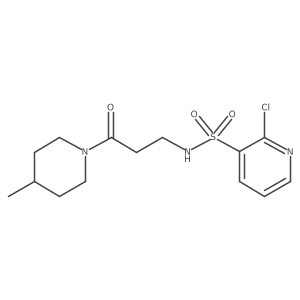 2-chloro-N-[3-(4-methylpiperidin-1-yl)-3-oxopropyl]pyridine-3-sulfonamide Structure