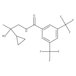 N-(2-cyclopropyl-2-hydroxypropyl)-3,5-bis(trifluoromethyl)benzamide结构式