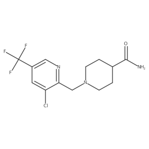 1-(3-Chloro-5-trifluoromethyl-pyridin-2-ylmethyl)-piperidine-4-carboxylic acid amide结构式