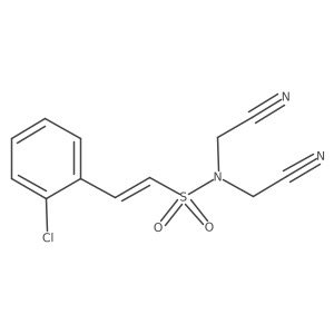 (E)-2-(2-chlorophenyl)-N,N-bis(cyanomethyl)ethenesulfonamide Structure