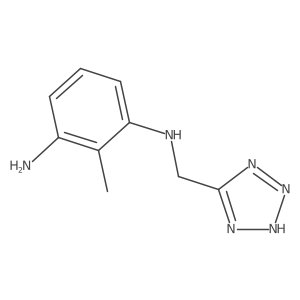 2-methyl-1-N-(1H-1,2,3,4-tetrazol-5-ylmethyl)benzene-1,3-diamine结构式