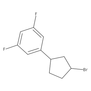 1-(3-Bromocyclopentyl)-3,5-difluorobenzene结构式