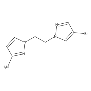 1-[2-(4-bromo-1H-pyrazol-1-yl)ethyl]-1H-pyrazol-3-amine结构式
