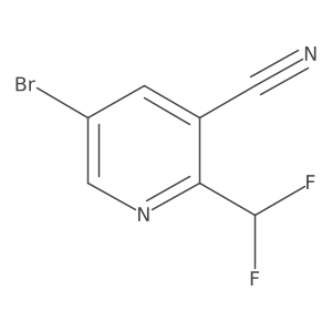 5-Bromo-3-cyano-2-(difluoromethyl)pyridine Structure