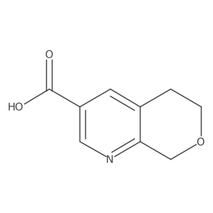 6,8-Dihydro-5H-pyrano[3,4-b]pyridine-3-carboxylic acid结构式