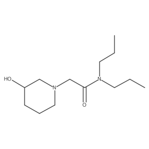 2-(3-hydroxypiperidin-1-yl)-N,N-dipropylacetamide结构式