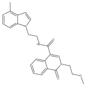 2-(2-methoxyethyl)-N-[2-(4-methyl-1H-indol-1-yl)ethyl]-1-oxo-1,2-dihydro-4-isoquinolinecarboxamide Structure
