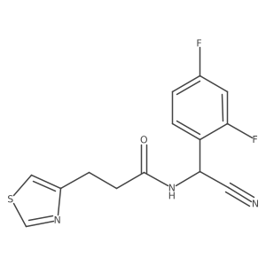 N-[Cyano-(2,4-difluorophenyl)methyl]-3-(1,3-thiazol-4-yl)propanamide结构式