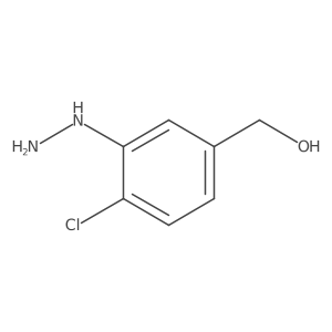 1-(2-Chloro-5-(hydroxymethyl)phenyl)hydrazine Structure