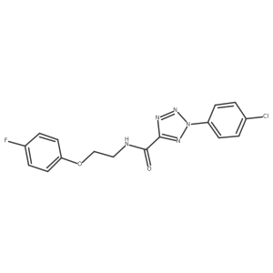 2-(4-chlorophenyl)-N-(2-(4-fluorophenoxy)ethyl)-2H-tetrazole-5-carboxamide结构式
