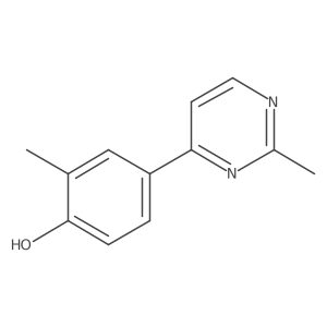 2-Methyl-4-(2-methyl-pyrimidin-4-yl)-phenol结构式