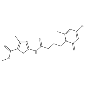 methyl 2-{[4-(4-hydroxy-6-methyl-2-oxopyridin-1(2H)-yl)butanoyl]amino}-4-methyl-1,3-thiazole-5-carboxylate Structure