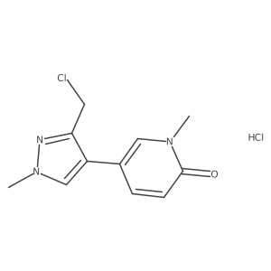 5-[3-(Chloromethyl)-1-methyl-1H-pyrazol-4-yl]-1-methyl-2(1h)-pyridinone hydrochloride Structure