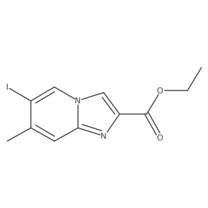 6-Iodo-7-methyl-imidazo[1,2-a]pyridine-2-carboxylic acid ethyl ester Structure