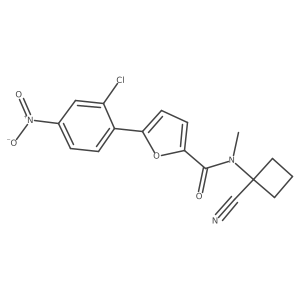 5-(2-chloro-4-nitrophenyl)-N-(1-cyanocyclobutyl)-N-methylfuran-2-carboxamide Structure