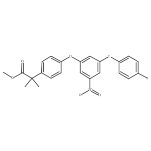 Methyl 2-(4-(3-(4-fluorophenoxy)-5-nitrophenoxy)phenyl)-2-methylpropanoate结构式