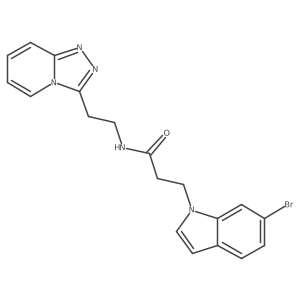 3-(6-bromo-1H-indol-1-yl)-N-[2-([1,2,4]triazolo[4,3-a]pyridin-3-yl)ethyl]propanamide结构式