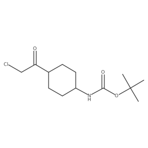 tert-butyl N-[4-(2-chloroacetyl)cyclohexyl]carbamate Structure