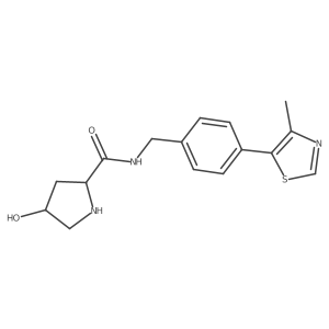 (2S,4R)-4-hydroxy-N-(4-(4-methylthiazol-5-yl)benzyl)pyrrolidine-2-carboxamide Structure