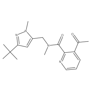 N-((3-tert-butyl-1-methyl-1h-pyrazol-5-yl)methyl)-3-acetyl-n-methylpyridine-2-carboxamide结构式