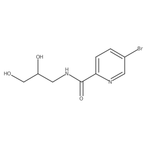 5-bromo-N-(2,3-dihydroxypropyl)pyridine-2-carboxamide结构式