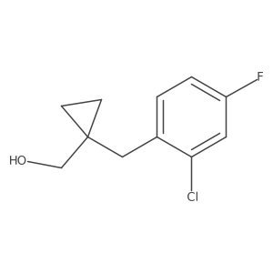 {1-[(2-Chloro-4-fluorophenyl)methyl]cyclopropyl}methanol结构式