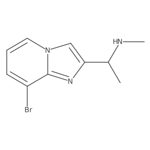 (1-{8-Bromoimidazo[1,2-a]pyridin-2-yl}ethyl)(methyl)amine Structure