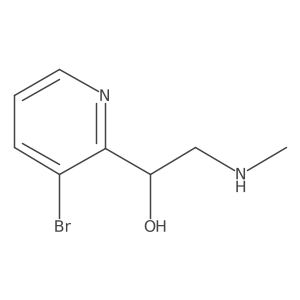 1-(3-Bromopyridin-2-yl)-2-(methylamino)ethan-1-ol结构式