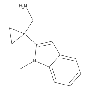 [1-(1-methyl-1H-indol-2-yl)cyclopropyl]methanamine结构式