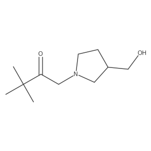 1-[3-(Hydroxymethyl)pyrrolidin-1-yl]-3,3-dimethylbutan-2-one结构式