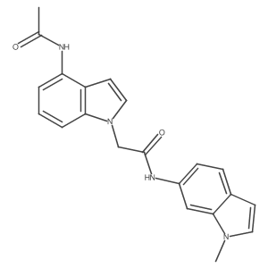 2-[4-(acetylamino)-1H-indol-1-yl]-N-(1-methyl-1H-indol-6-yl)acetamide结构式